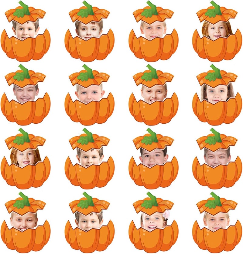 Zevulizen 50Pcs Thanksgiving Pumpkin Cutouts, Pumpkin Bulletin Board Decorations Fall Classroom Decorations for DlY Photo Crafts Home Party Supplies - Image 1
